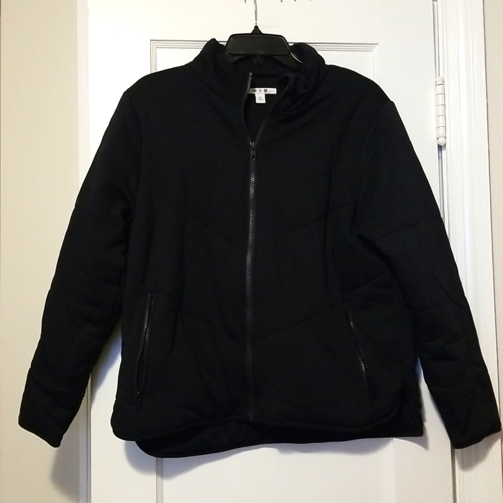 Three Dots Quilted Jacket Black Size M